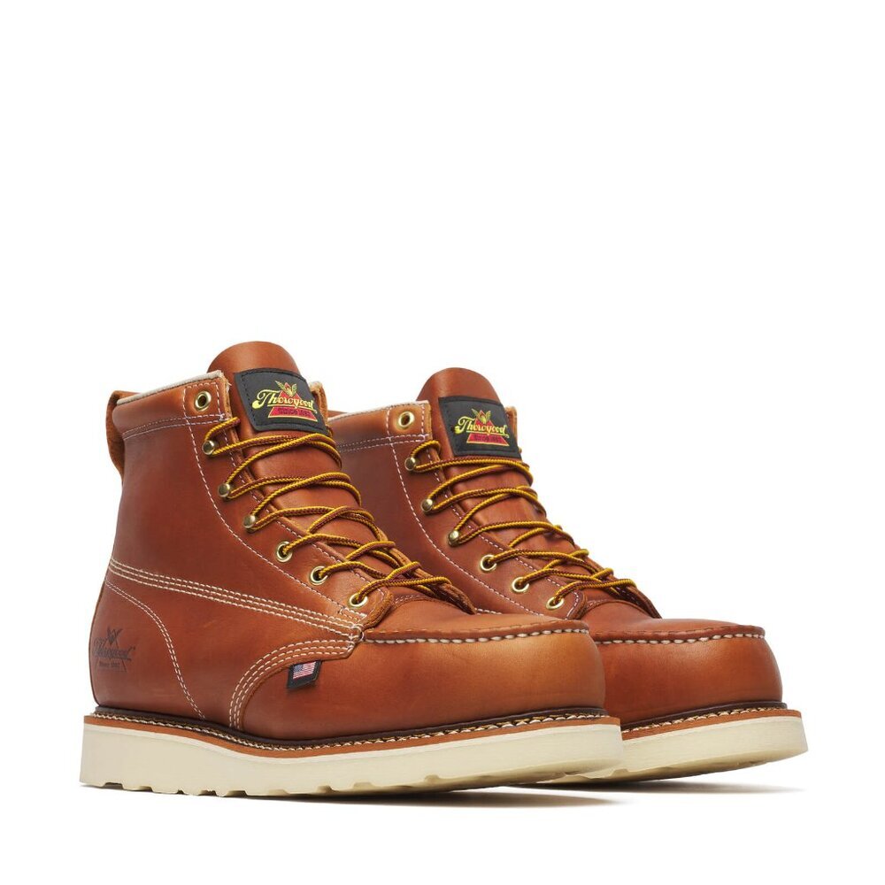 NEW Thorogood Mens sz 11 American Heritage 6” Moc Toe Tobacco Brown Leather Boot - Picture 9 of 9